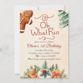 Invitation Oh Quel Amusant ! Cookies de Noël Fête d'anniversa (Devant)