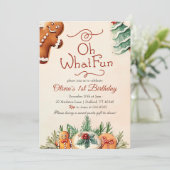 Invitation Oh Quel Amusant ! Cookies de Noël Fête d'anniversa (Debout devant)