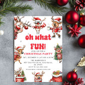 Invitation Oh Quel Amusant, Drôle Amusant Rinder De Noël