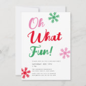 Invitation Oh Quel Amusant ! Festif moderne Noël fête (Devant)