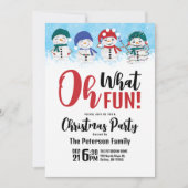 Invitation Oh Quel Amusant ! Fête de Noël des neiges (Devant)