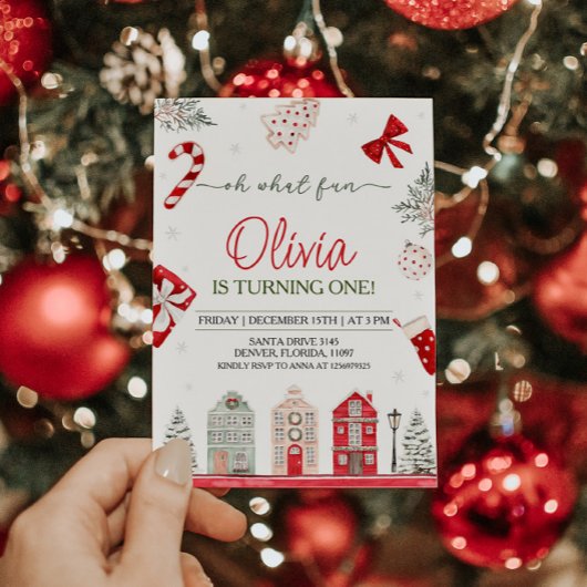 Invitation Oh Quel Amusant Noël Anniversaire