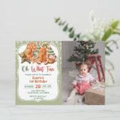 Invitation Oh Quel Amusant ! Noël Cookie Anniversaire Photo (Debout devant)