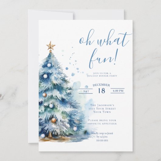 Invitation Oh Quel Amusement Noël Soirée (Devant)