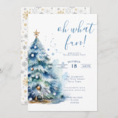 Invitation Oh Quel Amusement Noël Soirée (Devant / Derrière)