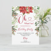 Invitation Oh Quel Amusement Noël Verdure Fête Fête (Debout devant)