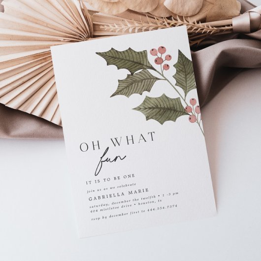 Invitation Oh Quel Anniversaire de enfant D'Hiver Amusant