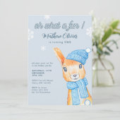 Invitation Oh Quel Hiver Amusant 1er Anniversaire (Debout devant)