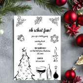 Invitation Oh Quel Noël Amusant, Main Drag Noël