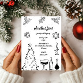 Invitation Oh Quel Noël Amusant, Main Drag Noël