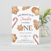 Invitation Oh, quel plaisir | Cookie de Noël d'hiver 1er anni (Debout devant)