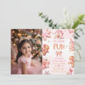 Invitation Oh quel plaisir Cookie décoration photo anniversai (Debout devant)