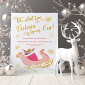 Invitation Oh quel plaisir Noël Père Noël Sleigh fête d'anniv