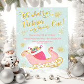 Invitation Oh quel plaisir Noël Père Noël Sleigh fête d'anniv