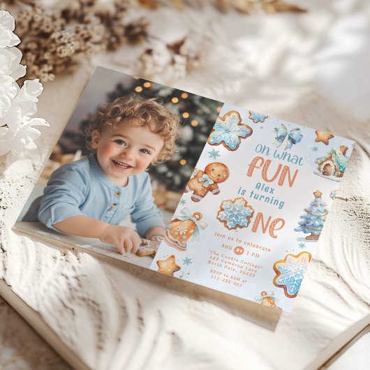 Invitation Oh quel plaisir Petit biscuit 1ère photo d'anniver