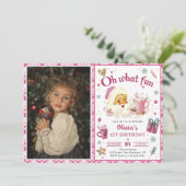 Invitation Oh, quel plaisir Pink Père Noël Christmas Cookies  (Debout devant)