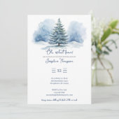 Invitation Oh, quel plaisir Snow À feuillage persistant Winte (Debout devant)