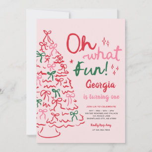 Invitation Oh Quelle Amusement Coquette Noeud Papier Annivers