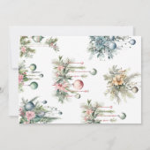 Invitation Oh Quelle Amusement Fleurs De Noël Photo De Naissa (Dos)