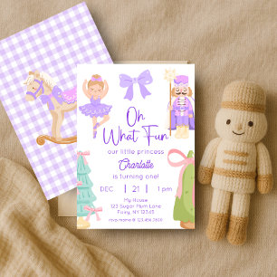 Invitation Oh Quelle Fête Anniversaire Casse-Noisette Violet