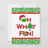 Invitation Oh, quelle fête de Noël de Pickleball amusante (Devant)