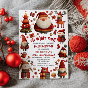 Invitation OH Quelle fête festive de Noël pour enfants fête d