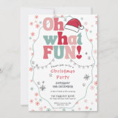 Invitation Oh Quelle Fête Rétro de Noël  (Devant)
