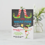 Invitation Oh quelle Fun Holiday Christmas Elf Party invitati (Debout devant)