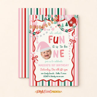 Invitation Oh Quelle Joie d'être Un Anniversaire de Noël