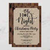 Invitation Oh Saint Nuit Fêtes de Noël Carols (Devant / Derrière)