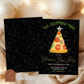 Invitation Oh Sapin de Noël Fête de Pizza de Noël
