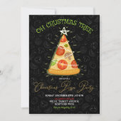 Invitation Oh Sapin de Noël Fête de Pizza de Noël (Devant)