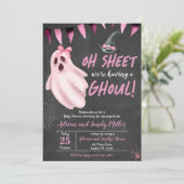 Invitation Oh Sheet C'est un Baby shower Ghoul (Debout devant)