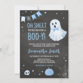 Invitation Oh Sheet Nous avons un Baby shower Boo-y (Devant)