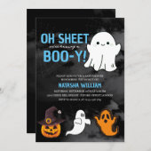 Invitation Oh Sheet on a un Boo-y Boy Halloween (Devant / Derrière)