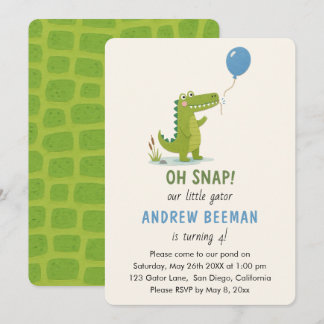 Invitation Oh Snap Anniversaire Alligator | Anniversaire de G