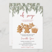 Invitation Oh Snap Baby shower de pain d'épices (Devant / Derrière)