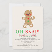 Invitation Oh, Snap ! Baby shower de vacances Gingerbread Coo (Devant)