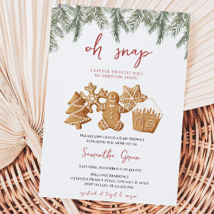 Invitation Oh Snap Bébé en Pain d'Épice Shower