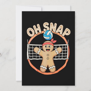 Invitation Oh Snap Bonhomme en pain d'épices Noël Volleyball 