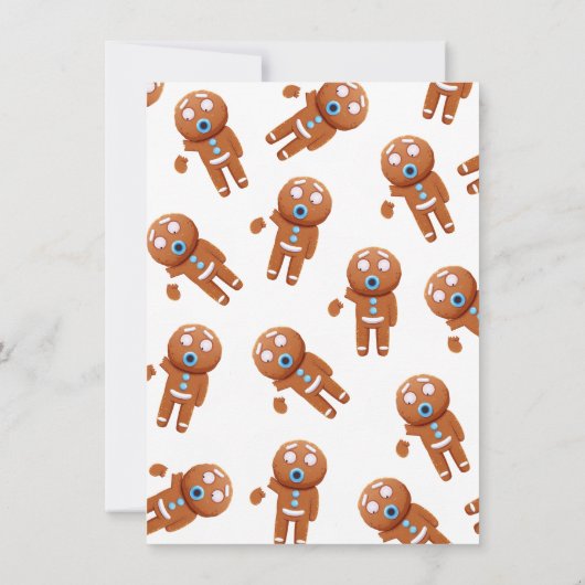 Invitation Oh Snap Christmas Cookie Exchange Gingerbread homm (Dos)