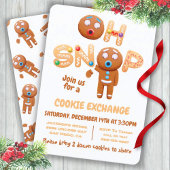 Invitation Oh Snap Christmas Cookie Exchange Gingerbread homm
