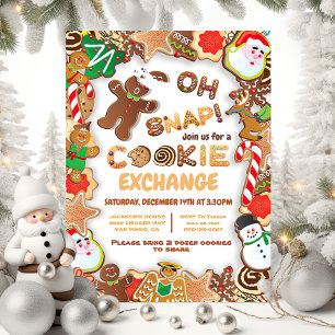 Invitation Oh Snap Christmas Cookie Exchange Gingerbread homm