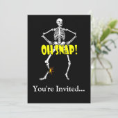 Invitation Oh Snap, Funny Skeleton Halloween (Debout devant)