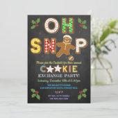 Invitation Oh, Snap ! Gingerbread Cookie Exchange Fête de vac (Debout devant)