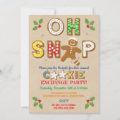 Invitation Oh, Snap ! Gingerbread Cookie Exchange Fête de vac (Devant)