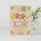 Invitation Oh, Snap ! Gingerbread Cookie Exchange Fête de vac (Debout devant)