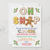 Invitation Oh, Snap ! Gingerbread Cookie Exchange Fête de vac (Devant)