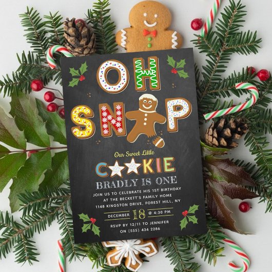 Invitation Oh, Snap ! Gingerbread Cookie N'importe quel âge A