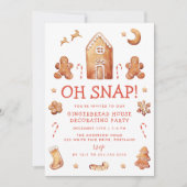 Invitation Oh Snap Gingerbread Maison Décoration Party (Devant)